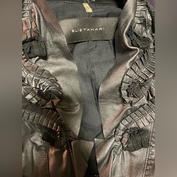 Gorgeous Elie Tahari Leather Jacket - Picture 10 of 14